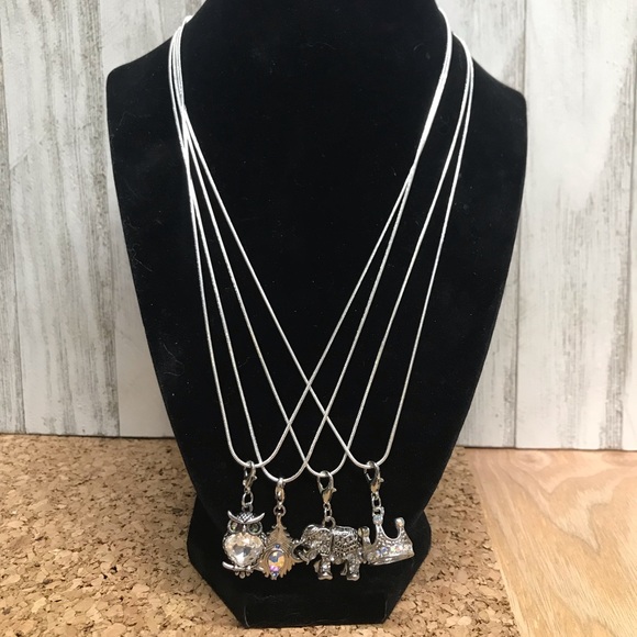 .925 Silver Necklace with a Swarovski Crystal Charm -$30 per necklace- - Picture 2 of 6